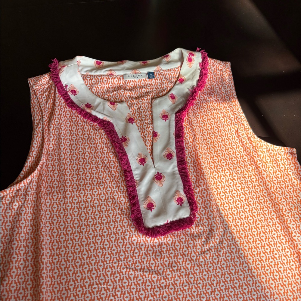 Cabana Life Pink and White Tunic Dress - Picture 2 of 6